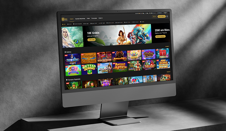 Foto do website do Esc Online Casino em dispositivos Desktop